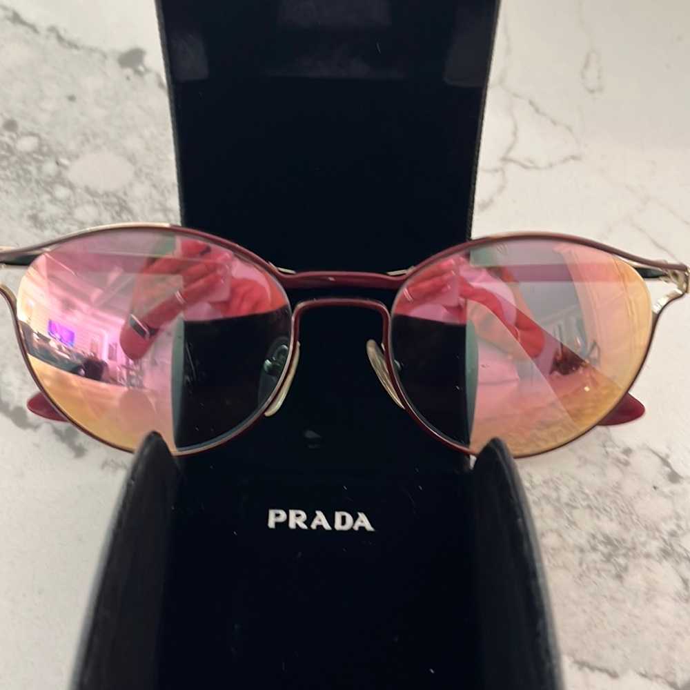 Prada pink & gold sunglasses